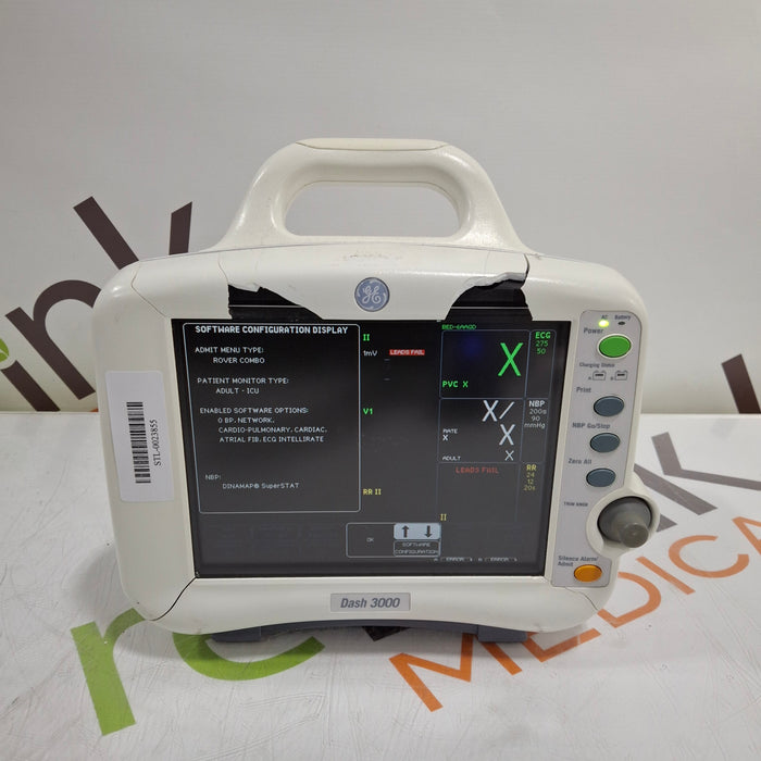 GE Healthcare Dash 3000 - Masimo SpO2 Patient Monitor