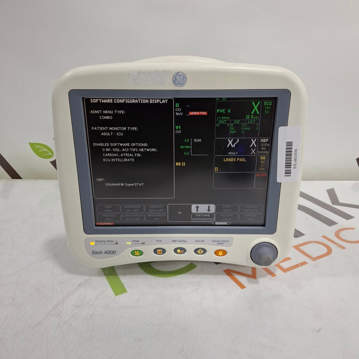 GE Healthcare Dash 4000 - Masimo SpO2 Patient Monitor