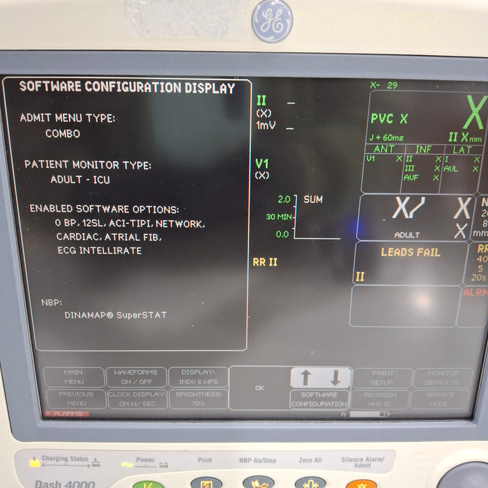 GE Healthcare Dash 4000 - Masimo SpO2 Patient Monitor