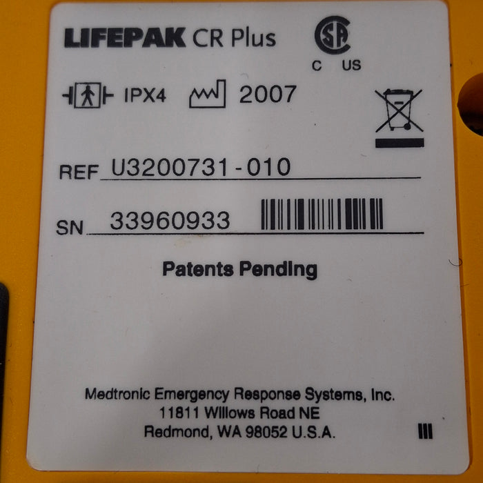 Medtronic LifePak CR Plus Defibrillator