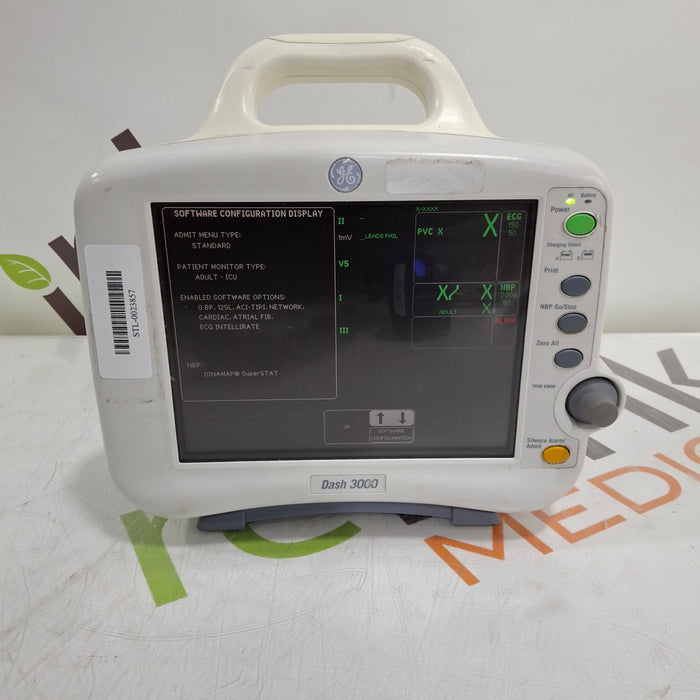 GE Healthcare Dash 3000 - Masimo SpO2 Patient Monitor