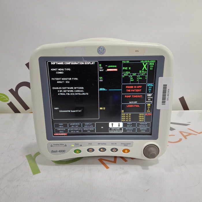 GE Healthcare Dash 4000 - Masimo SpO2 Patient Monitor