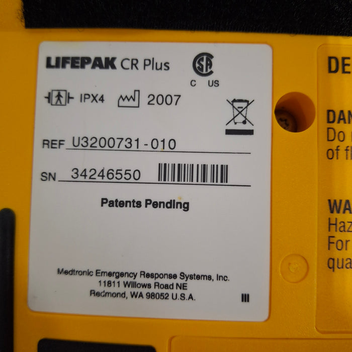 Medtronic LifePak CR Plus Defibrillator