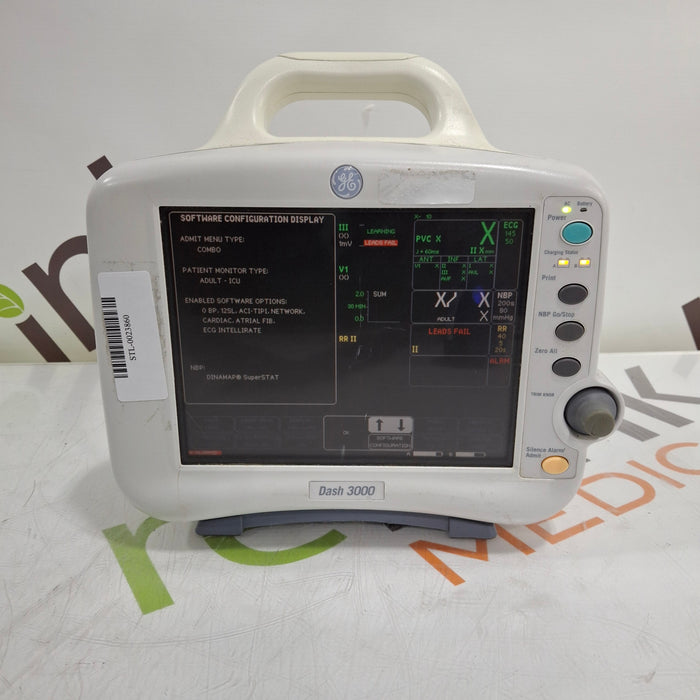 GE Healthcare Dash 3000 - Masimo SpO2 Patient Monitor