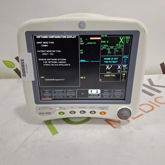 GE Healthcare Dash 4000 - Masimo SpO2 Patient Monitor