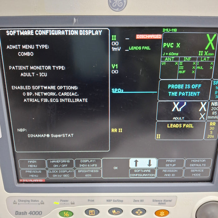 GE Healthcare Dash 4000 - Masimo SpO2 Patient Monitor