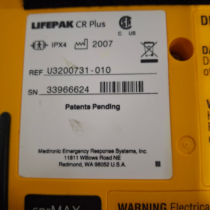 Medtronic LifePak CR Plus Defibrillator