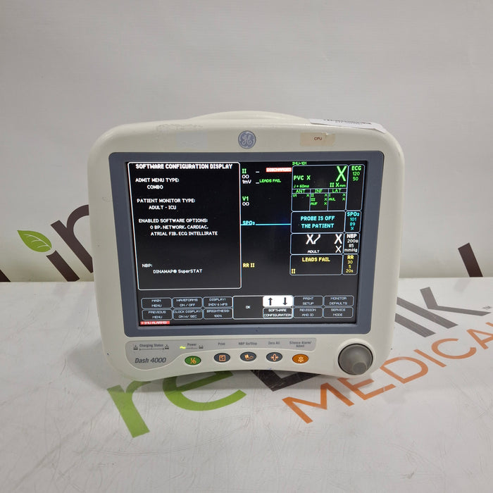 GE Healthcare Dash 4000 - Masimo SpO2 Patient Monitor