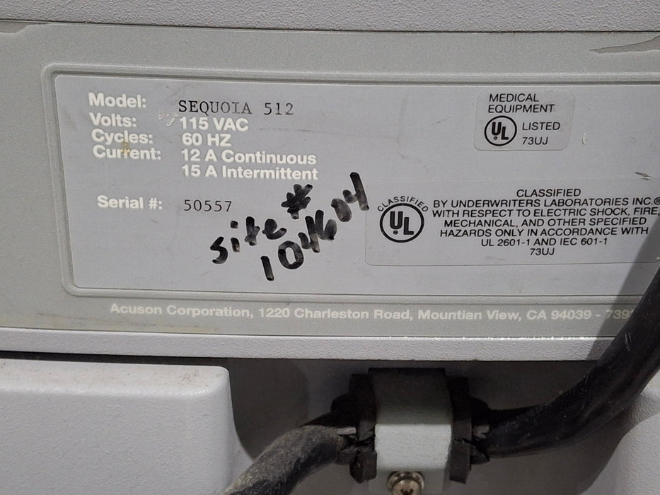 Siemens Sequoia Acuson 512 Ultrasound