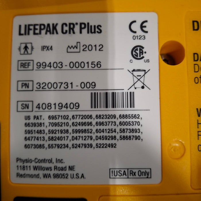 Medtronic LifePak CR Plus Defibrillator