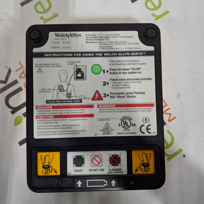 Welch Allyn AED10 Defibrillator