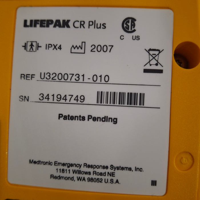 Medtronic LifePak CR Plus Defibrillator