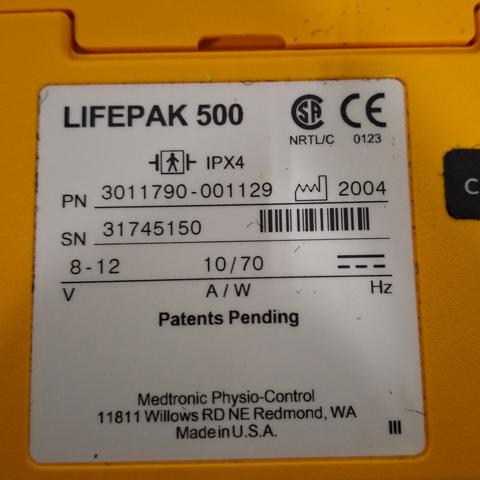 Medtronic Physio Control LifePak 500 AED