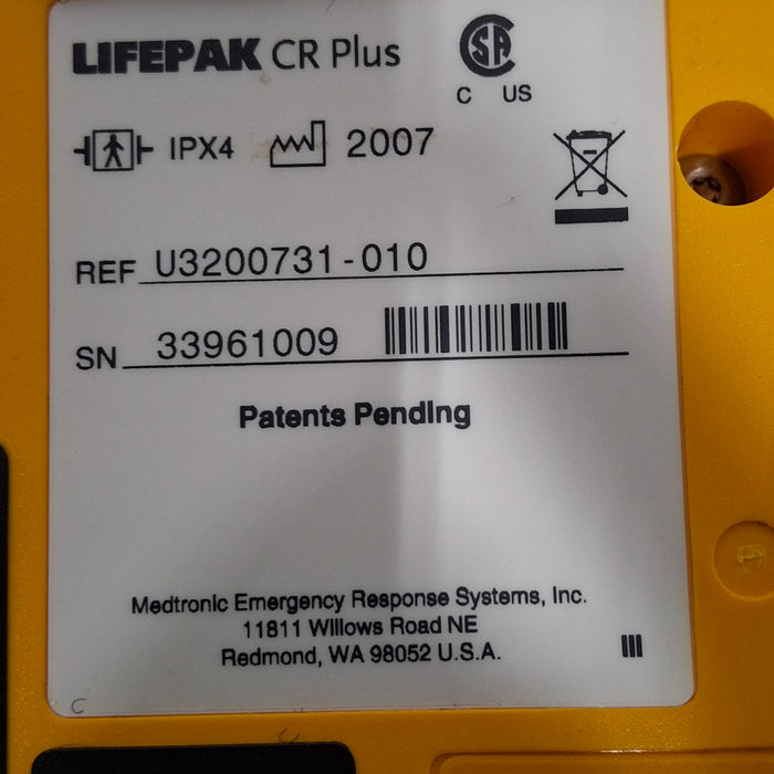 Medtronic LifePak CR Plus Defibrillator