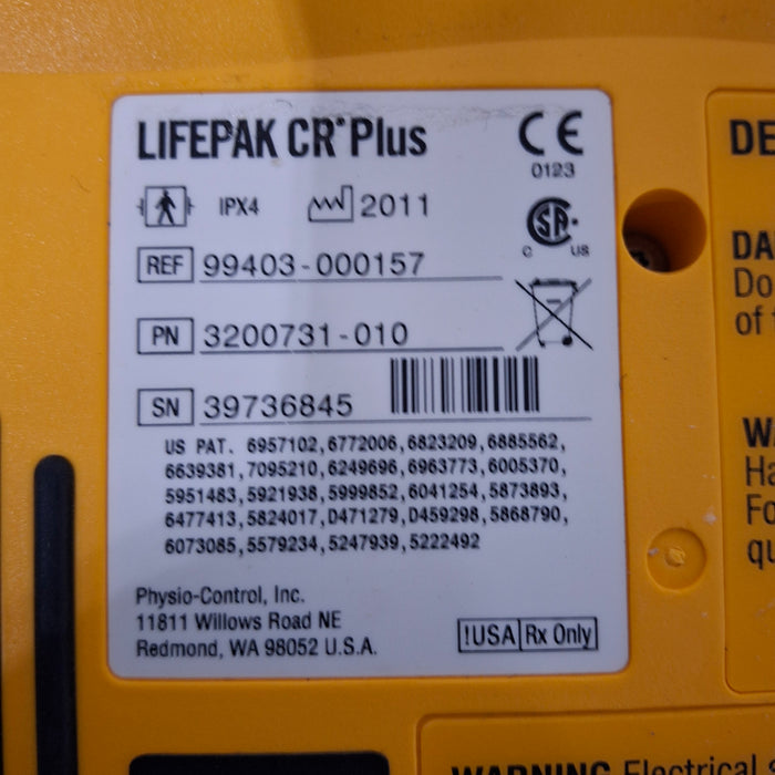 Medtronic LifePak CR Plus Defibrillator