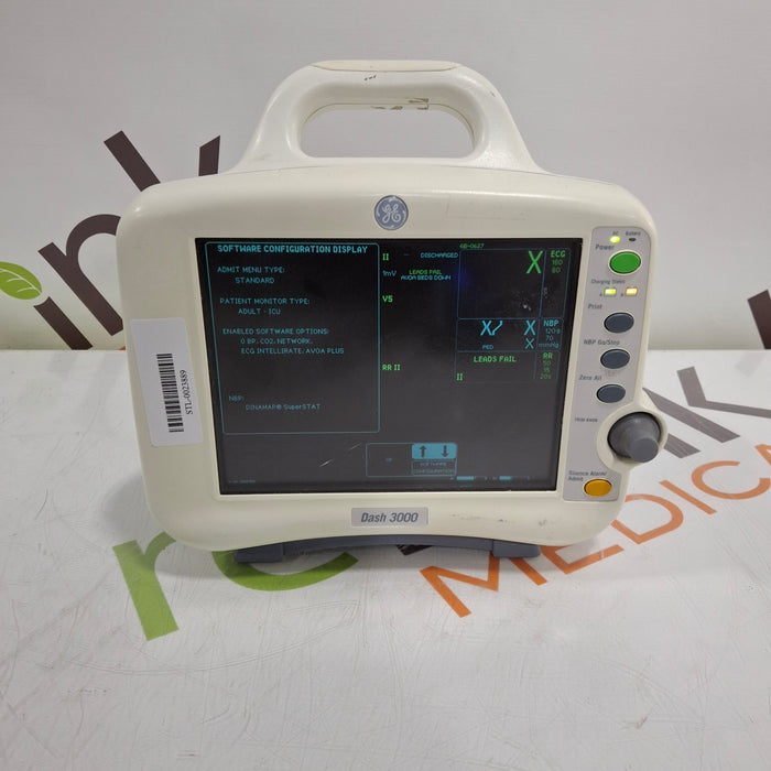 GE Healthcare Dash 3000 - Masimo SpO2 Patient Monitor