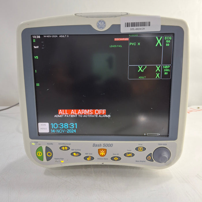 GE Healthcare Dash 5000 - GE/Nellcor SpO2 Patient Monitor