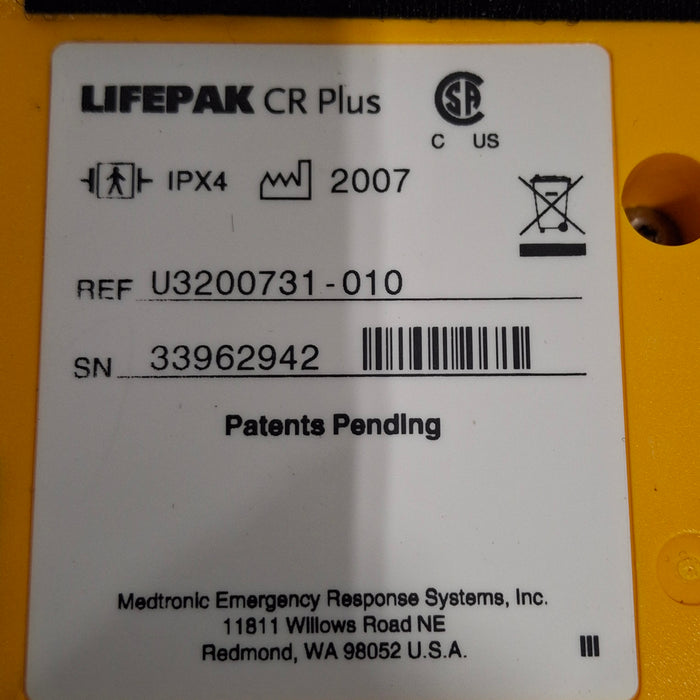 Medtronic LifePak CR Plus Defibrillator