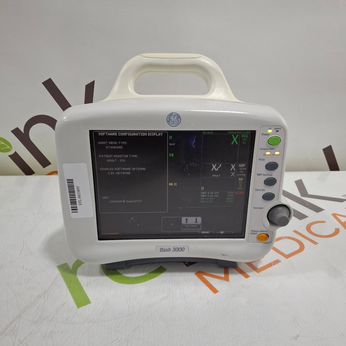 GE Healthcare Dash 3000 - Masimo SpO2 Patient Monitor