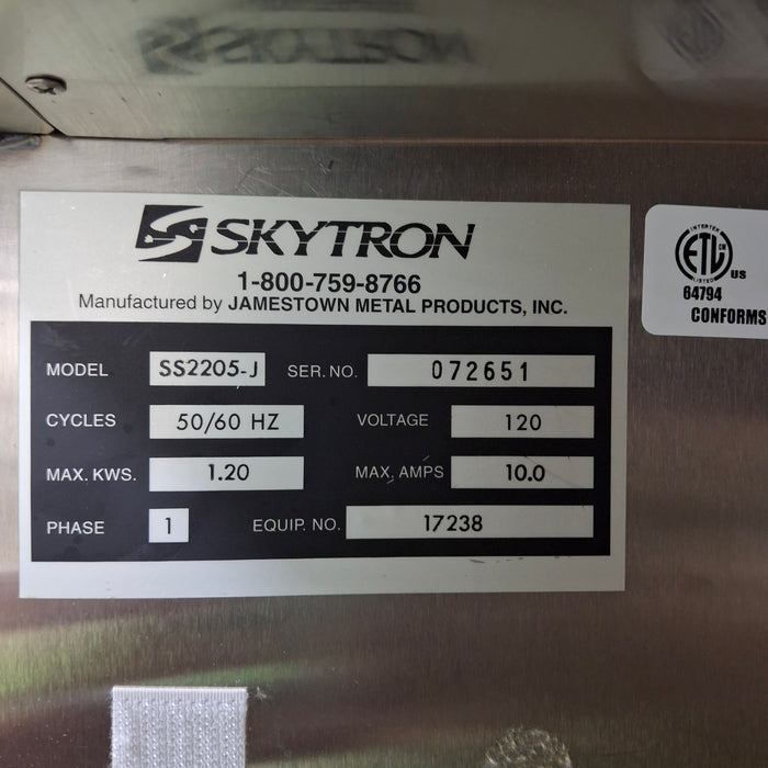 Skytron SS2205-J Warming Cabinet