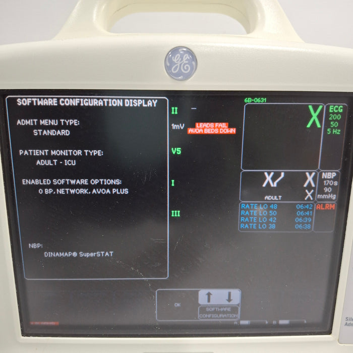 GE Healthcare Dash 3000 - Masimo SpO2 Patient Monitor