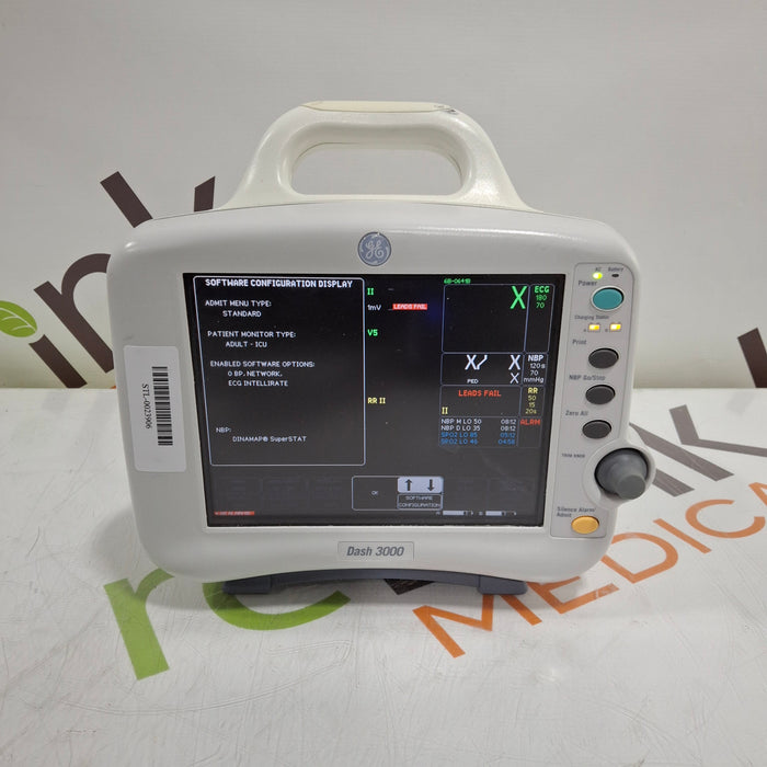 GE Healthcare Dash 3000 - Masimo SpO2 Patient Monitor