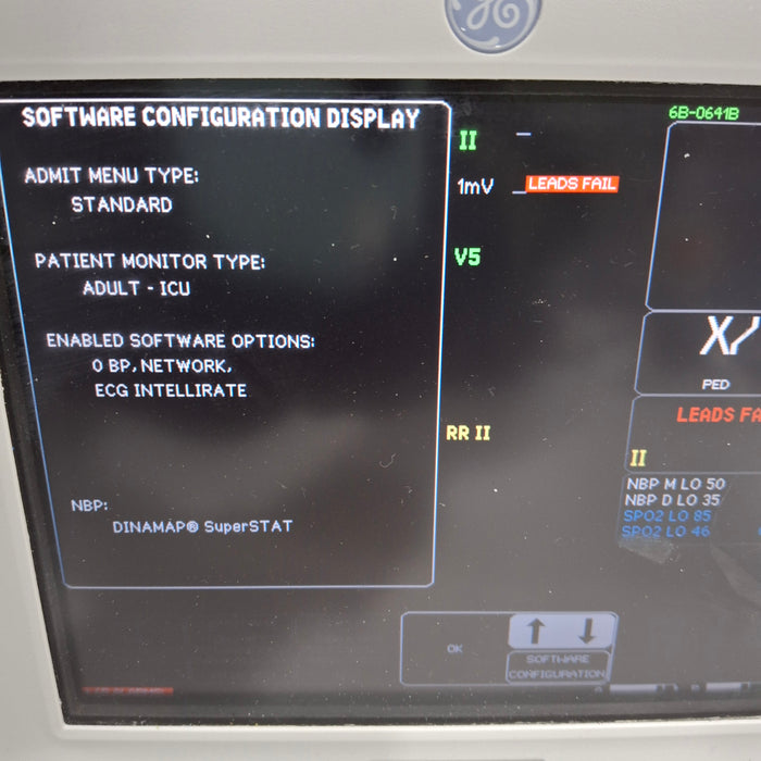 GE Healthcare Dash 3000 - Masimo SpO2 Patient Monitor