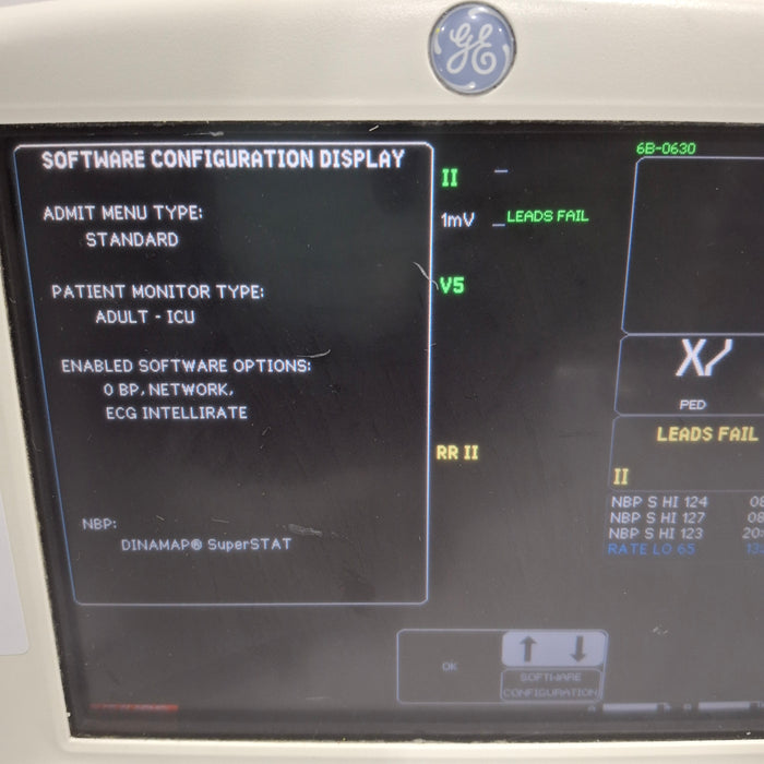 GE Healthcare Dash 3000 - Masimo SpO2 Patient Monitor