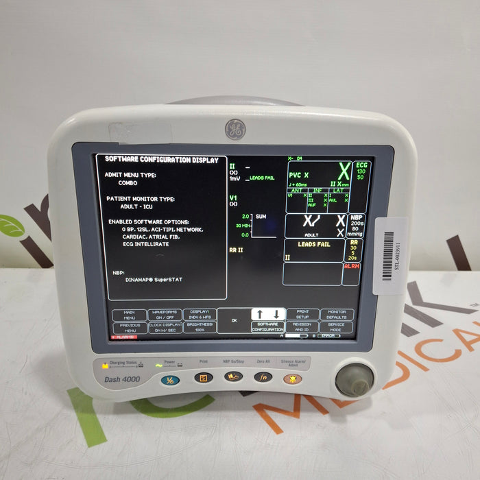 GE Healthcare Dash 4000 - Masimo SpO2 Patient Monitor