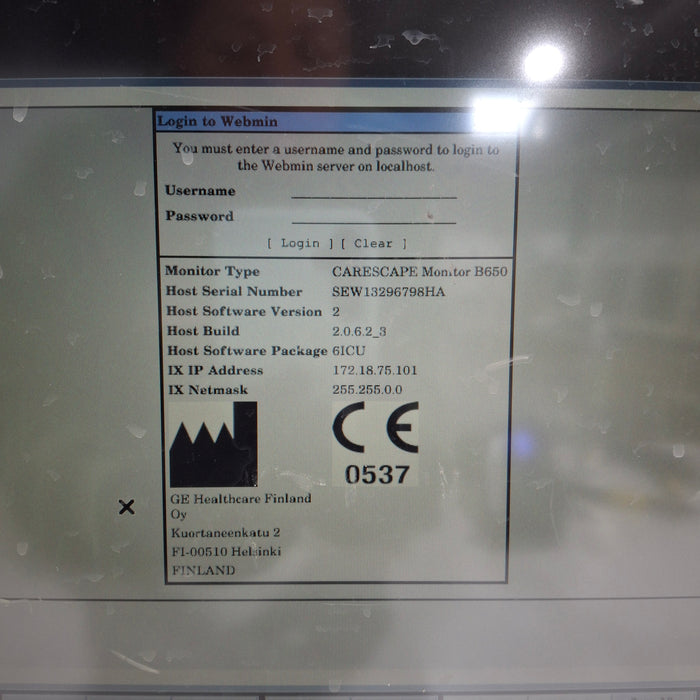 GE Healthcare Carescape B650 Patient Monitor