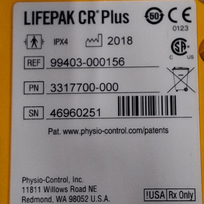 Medtronic LifePak CR Plus Defibrillator