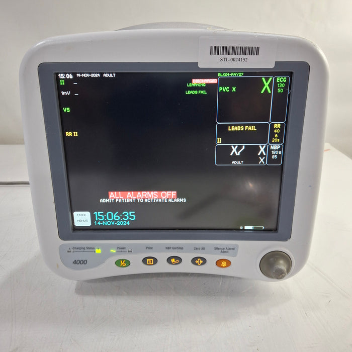 GE Healthcare Dash 4000 - Masimo SpO2 Patient Monitor