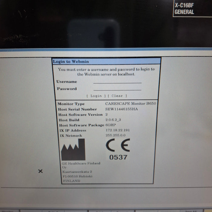 GE Healthcare Carescape B650 Patient Monitor