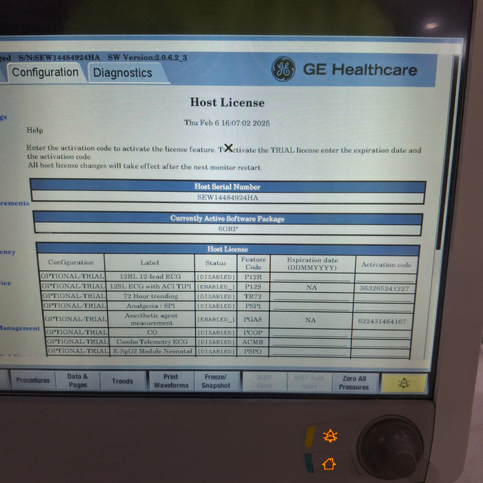 GE Healthcare Carescape B650 Patient Monitor