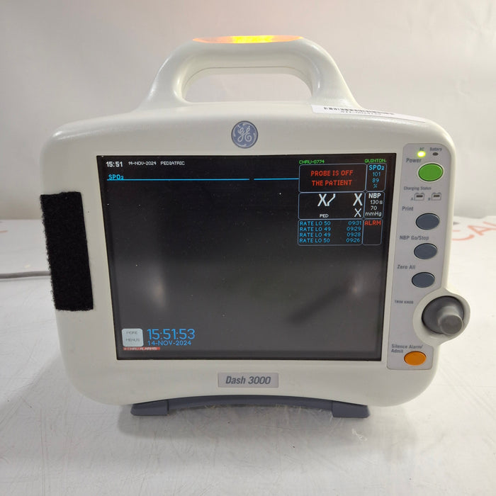 GE Healthcare Dash 3000 - Masimo SpO2 Patient Monitor