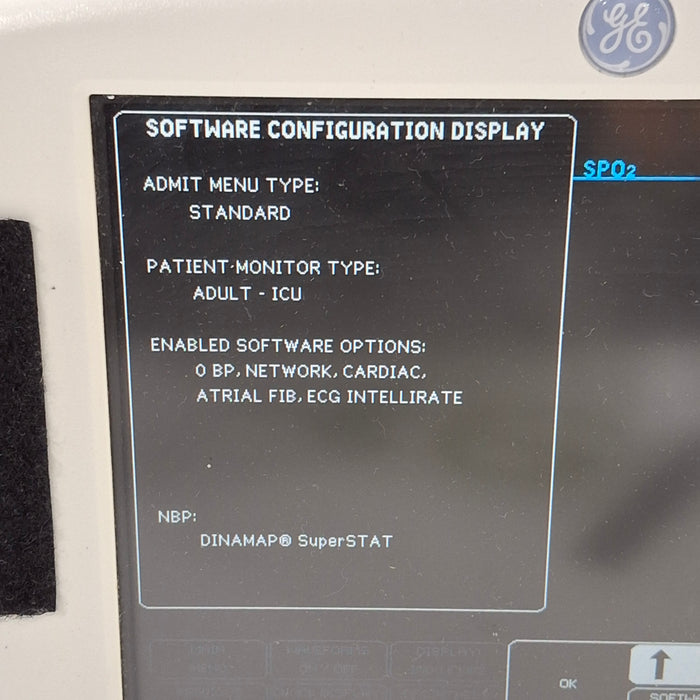 GE Healthcare Dash 3000 - Masimo SpO2 Patient Monitor