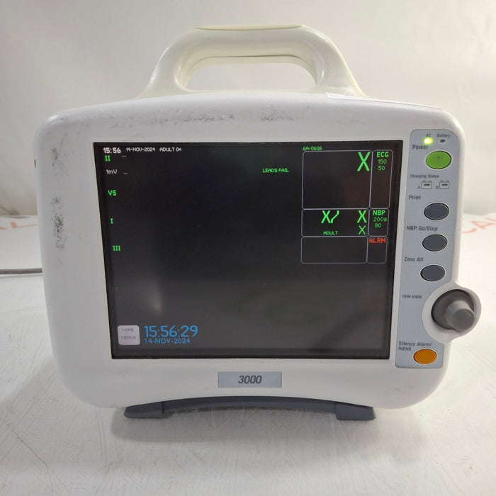 GE Healthcare Dash 3000 - Masimo SpO2 Patient Monitor