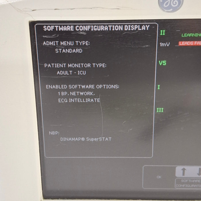 GE Healthcare Dash 3000 - Masimo SpO2 Patient Monitor