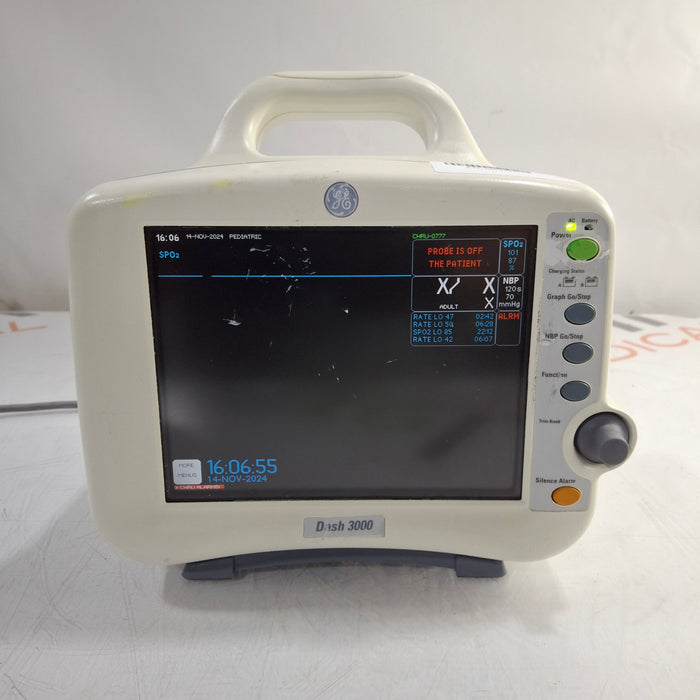 GE Healthcare Dash 3000 - Masimo SpO2 Patient Monitor