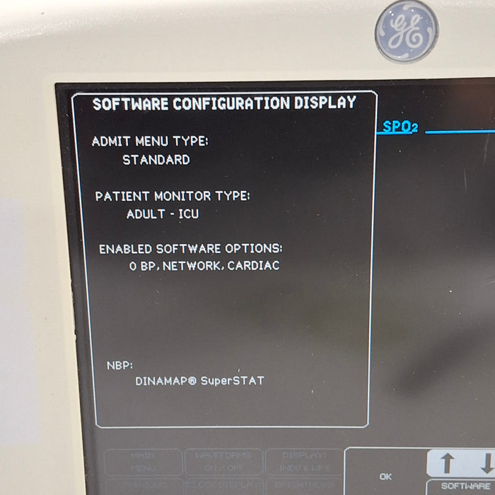 GE Healthcare Dash 3000 - Masimo SpO2 Patient Monitor