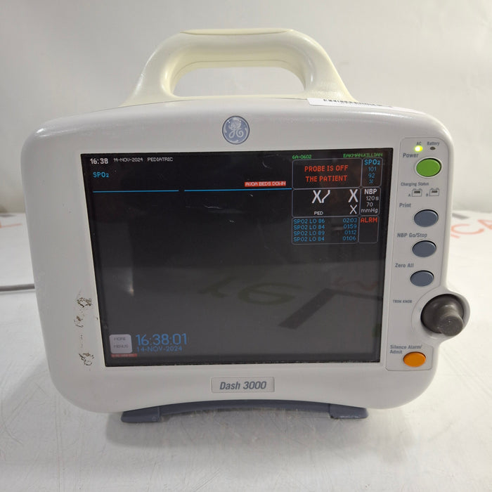 GE Healthcare Dash 3000 - Masimo SpO2 Patient Monitor