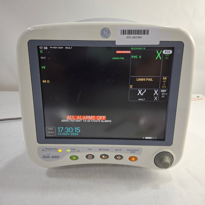 GE Healthcare Dash 4000 - Masimo SpO2 Patient Monitor