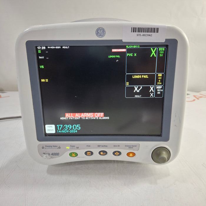 GE Healthcare Dash 4000 - Masimo SpO2 Patient Monitor