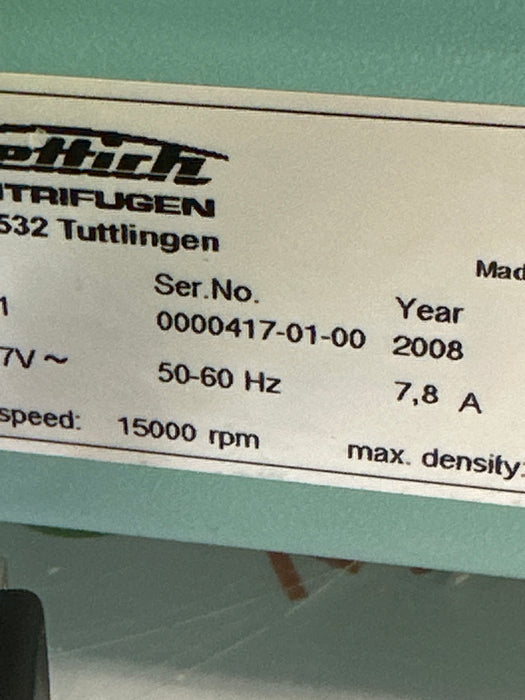 Hettich Hettich Zentrifugen Rotina 38 Centrifuge Centrifuges reLink Medical