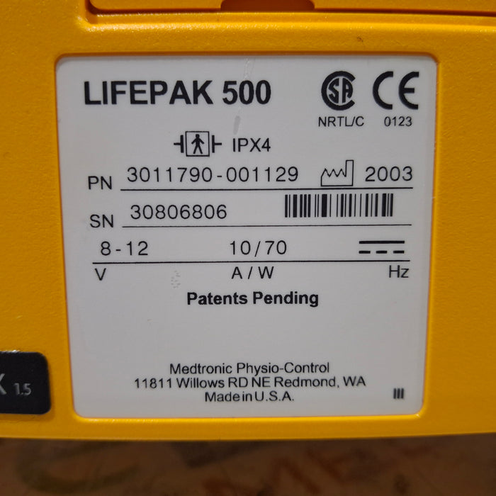 Medtronic Physio Control LifePak 500 AED