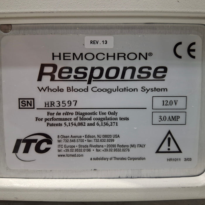 Hemochron Response Whole Blood Coagulation System