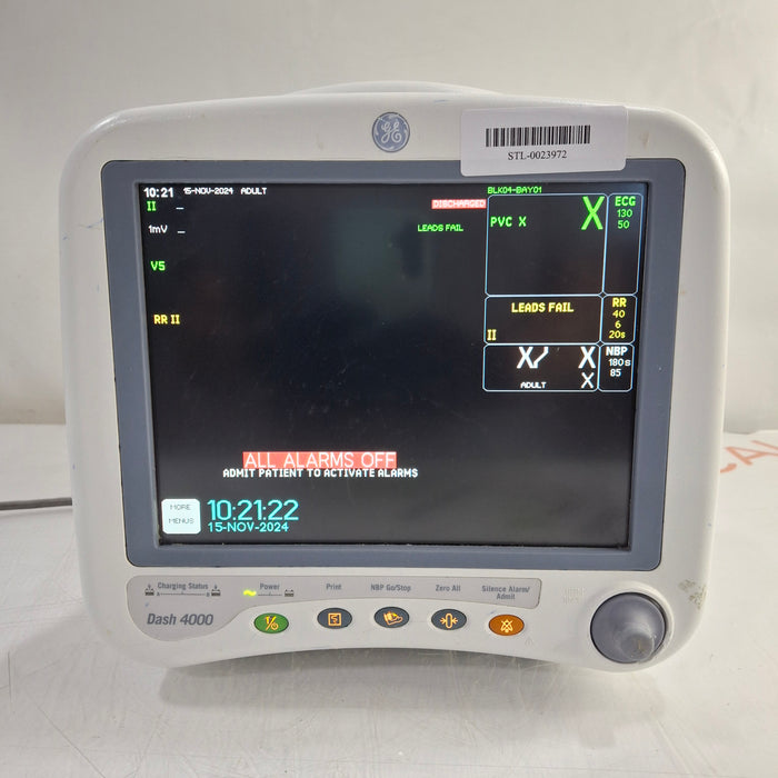 GE Healthcare Dash 4000 - Masimo SpO2 Patient Monitor