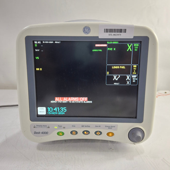 GE Healthcare Dash 4000 - Masimo SpO2 Patient Monitor