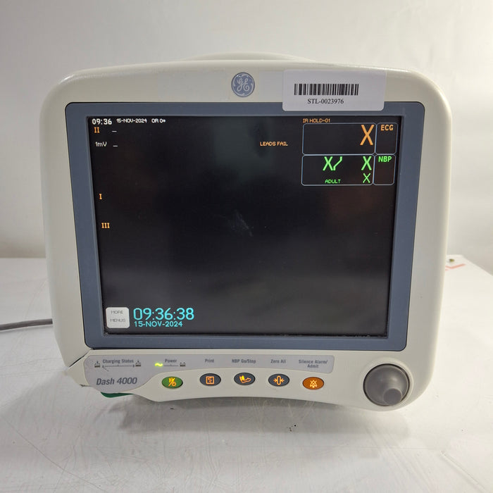 GE Healthcare Dash 4000 - Masimo SpO2 Patient Monitor