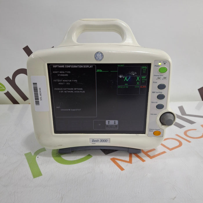 GE Healthcare GE Healthcare Dash 3000 - Masimo SpO2 Patient Monitor Patient Monitors reLink Medical